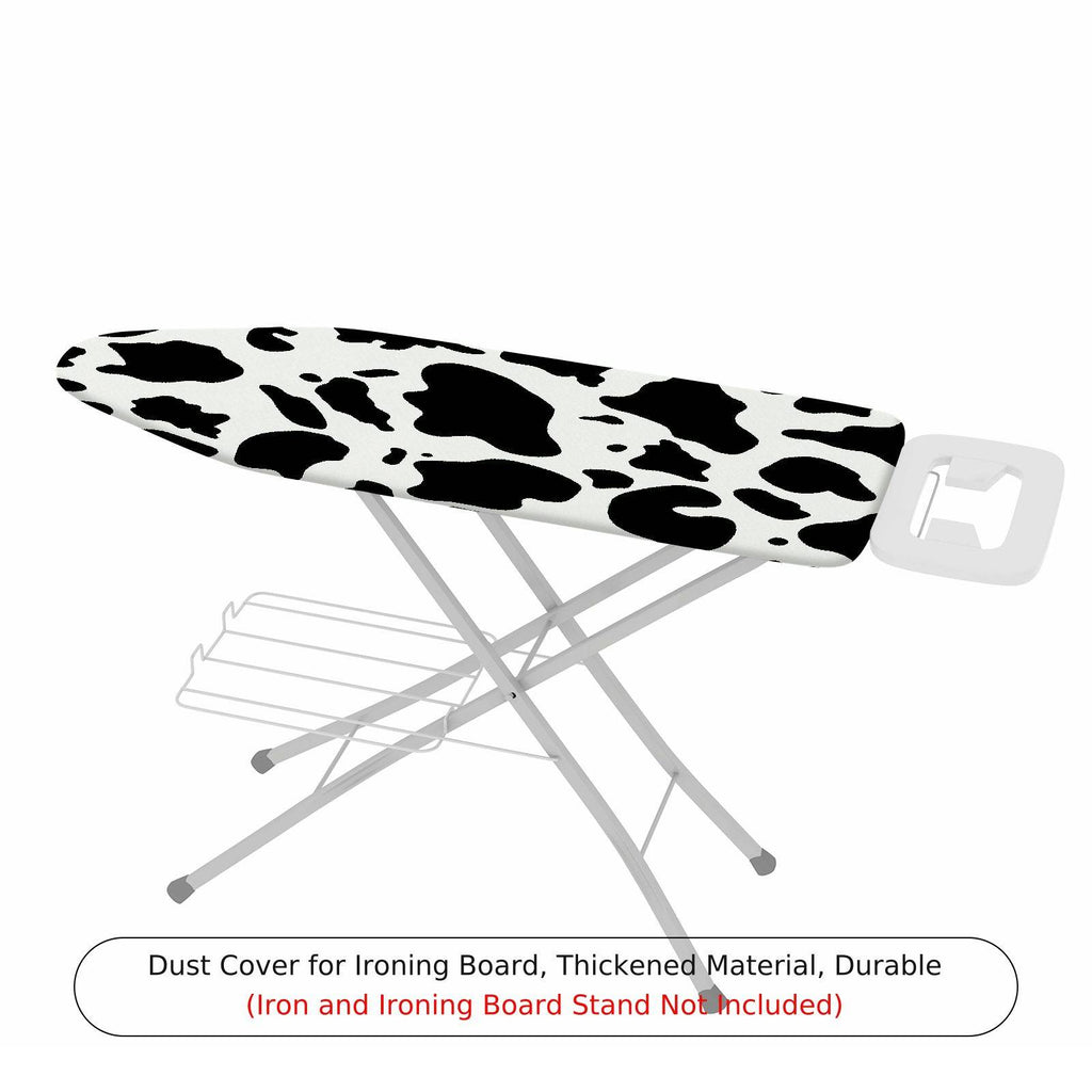 1-Piece Cow Print Pattern Black and White Animal  Ironing Board Cover, Universal Size, Without Board