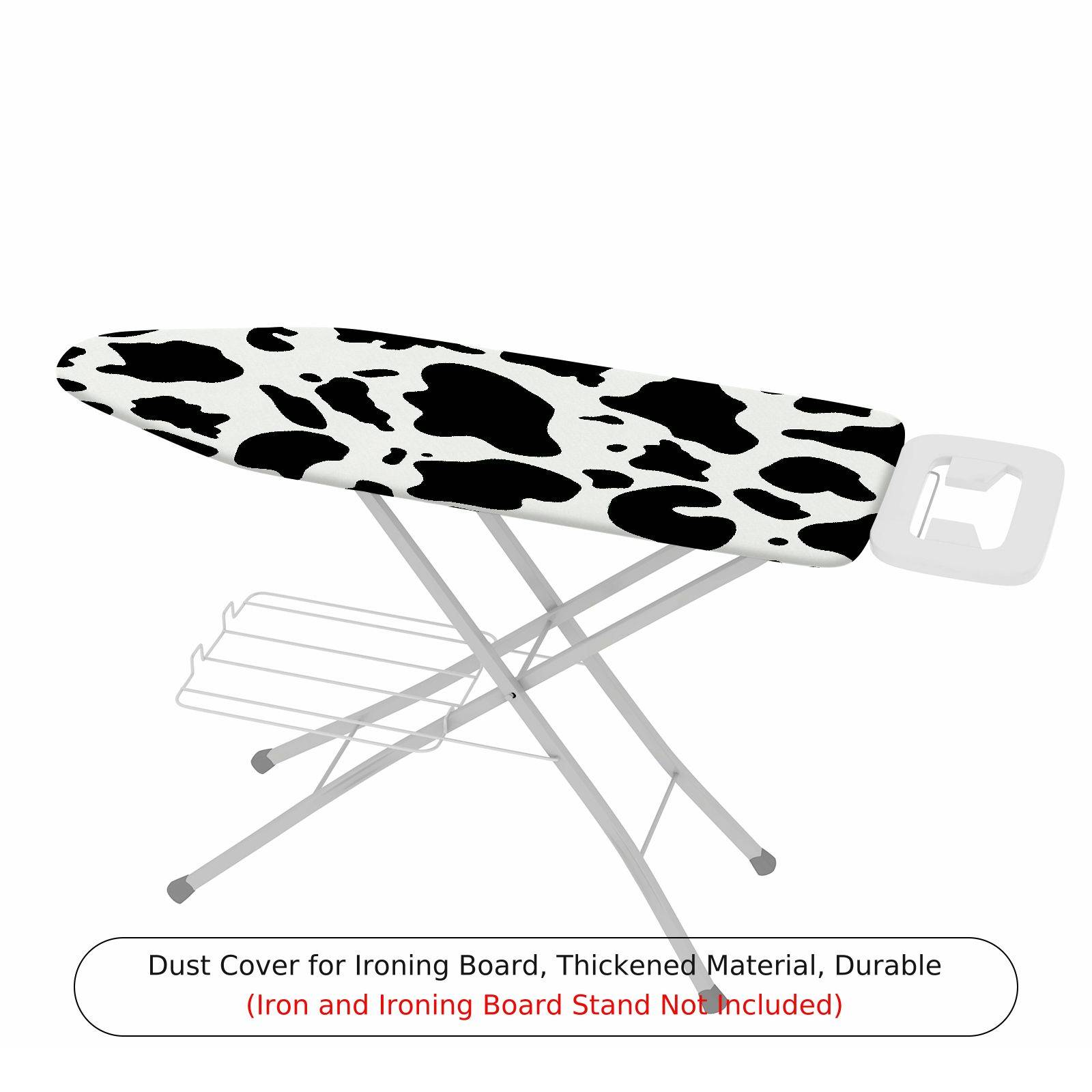 1-Piece Cow Print Pattern Black and White Animal  Ironing Board Cover, Universal Size, Without Board