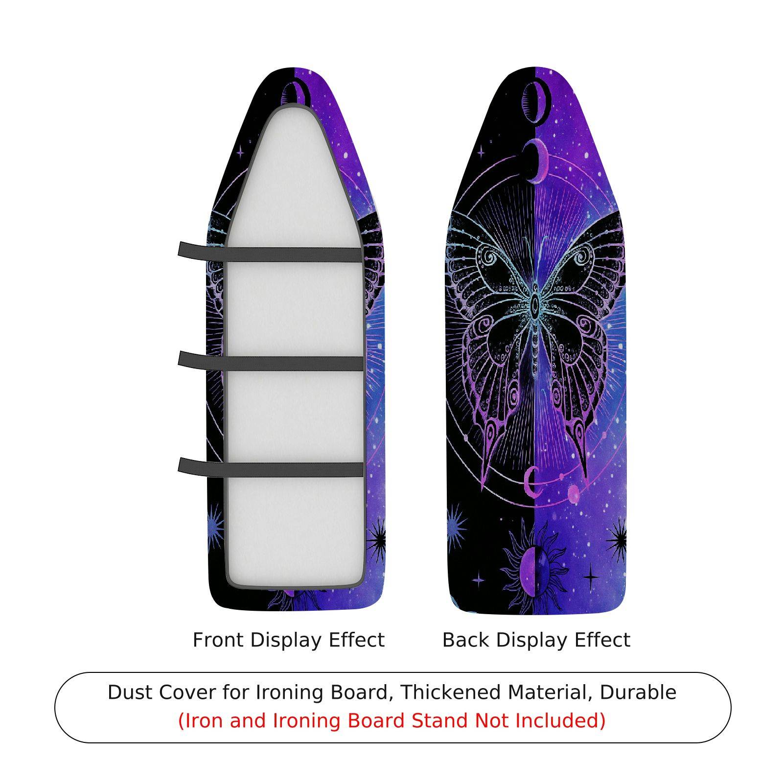 1-Piece Butterfly Galaxy Stars  Ironing Board Cover, Universal Size, Without Board