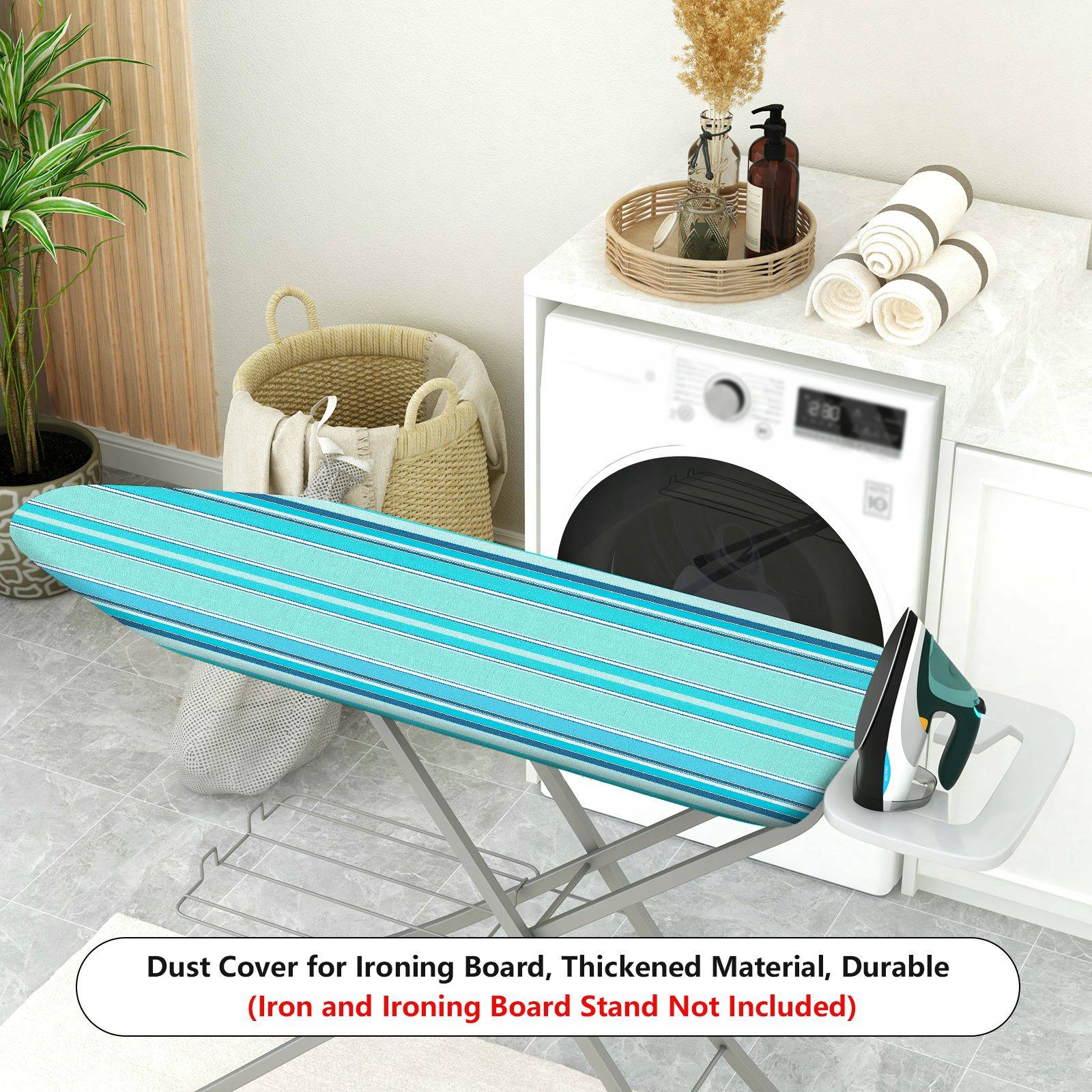 1-Piece Striped Pattern Blue Theme Household  Ironing Board Cover, Universal Size, Without Board
