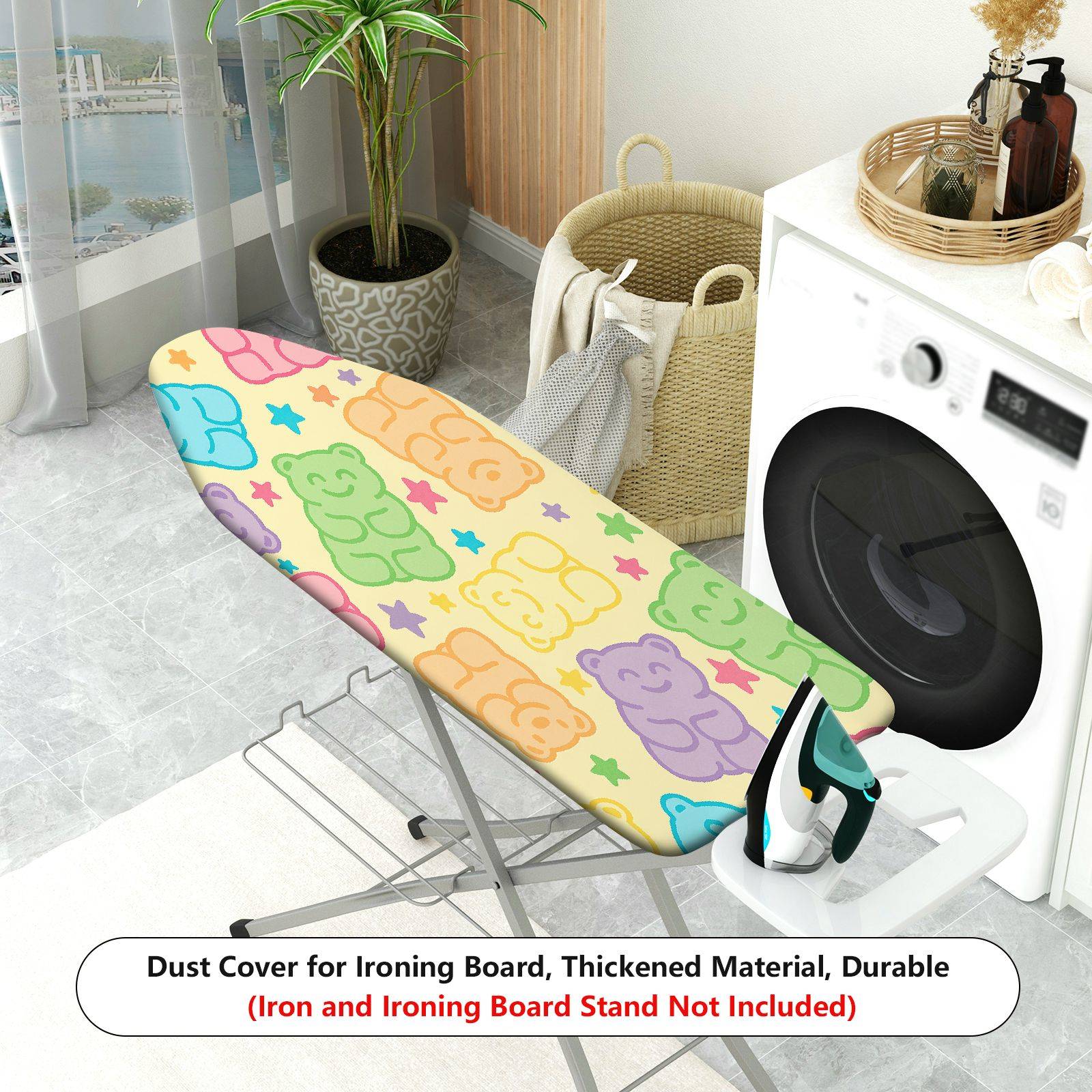 1-Piece Bear Star Colorful  Ironing Board Cover, Universal Size, Without Board