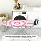 1-Piece Pink Floral Mandala Dreamcatcher  Ironing Board Cover, Universal Size, Without Board