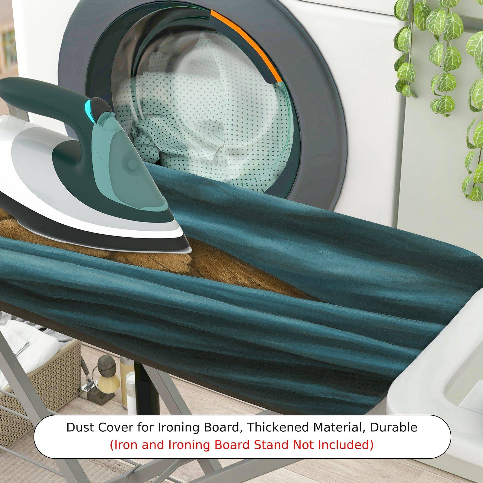 1-Piece Sleeping Cat Cozy Blue  Ironing Board Cover, Universal Size, Without Board