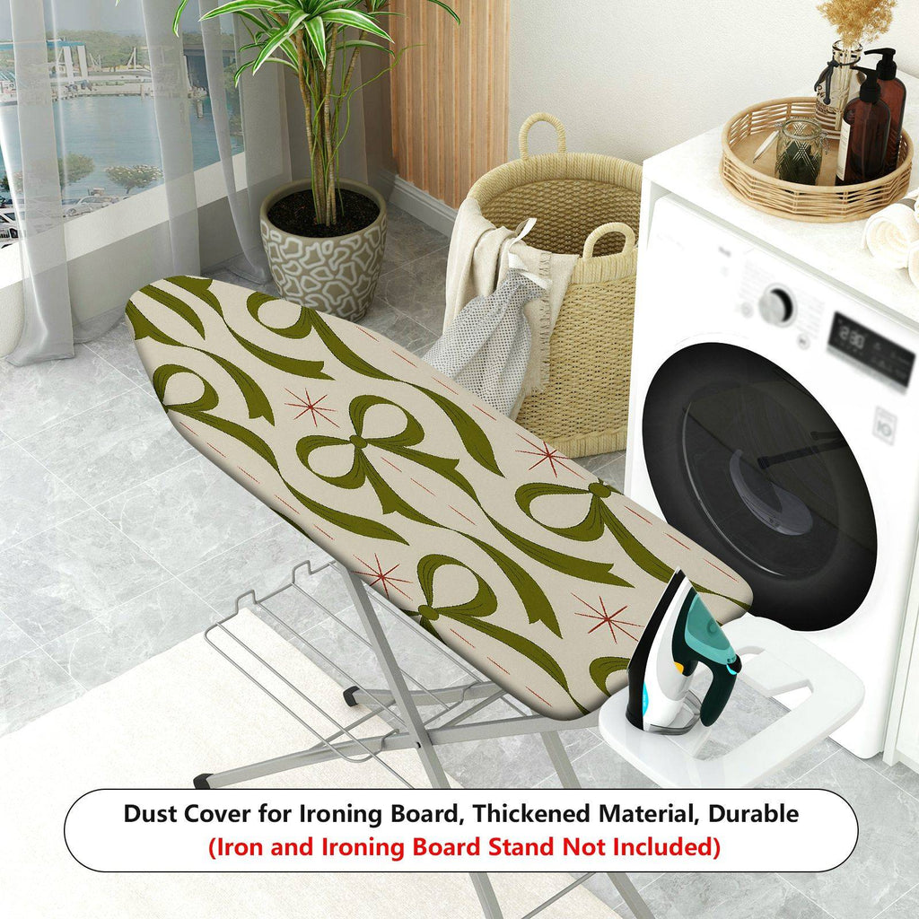 1-Piece Green Bow Star Pattern  Ironing Board Cover, Universal Size, Without Board
