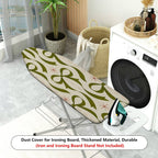 1-Piece Green Bow Star Pattern  Ironing Board Cover, Universal Size, Without Board