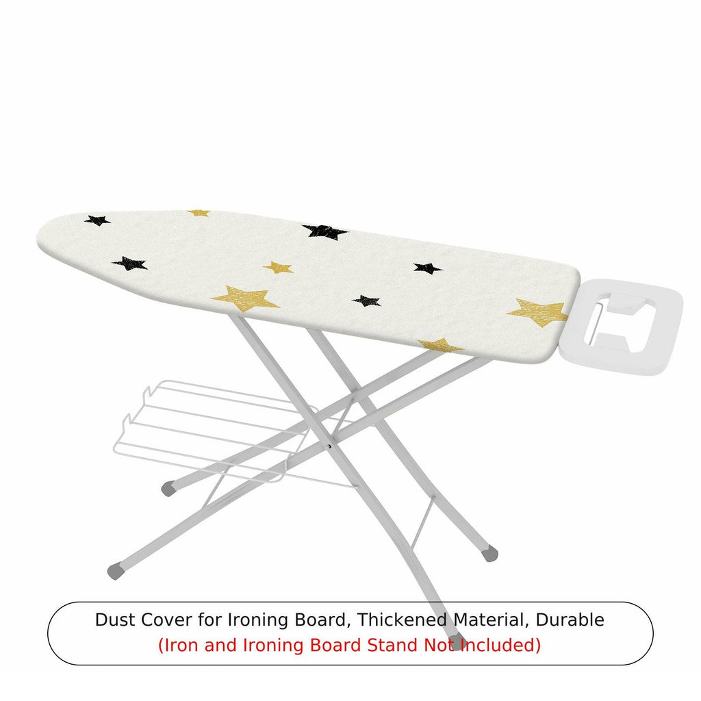 1-Piece Star Black Gold  Ironing Board Cover, Universal Size, Without Board