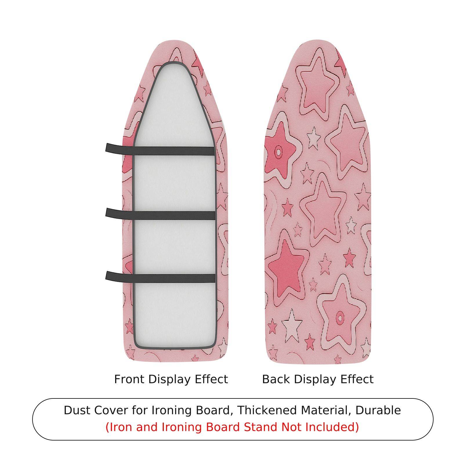 1-Piece Pink Star Pattern Stylish Decorative  Ironing Board Cover, Universal Size, Without Board