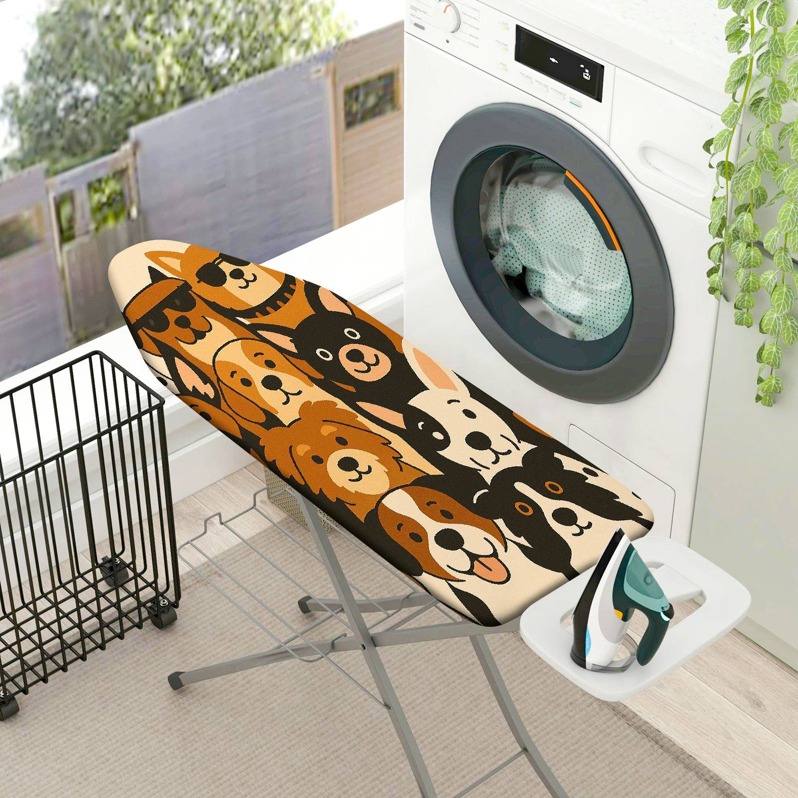 1-Piece Animal Print Dog  Ironing Board Cover, Universal Size, Without Board