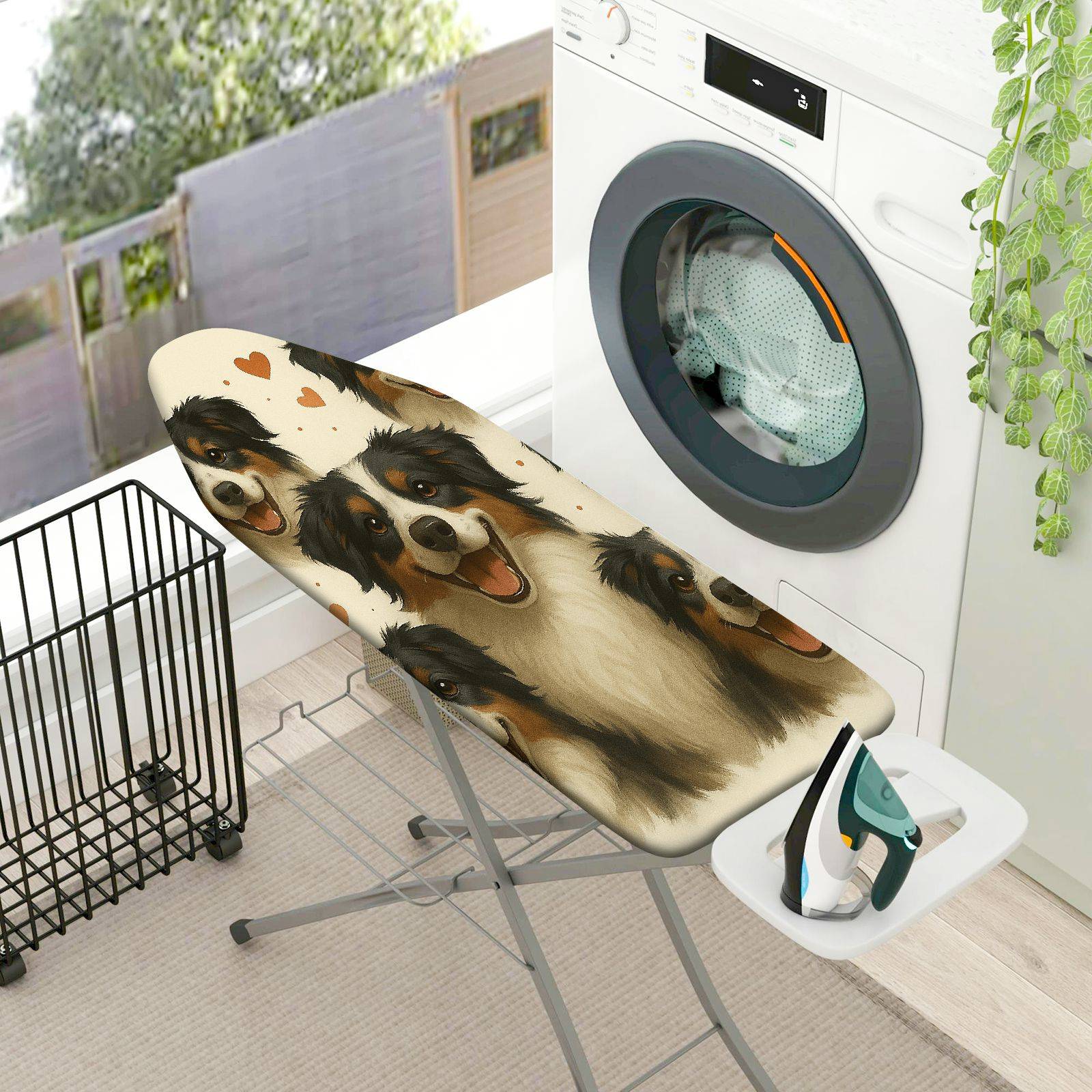 1-Piece Dog Heart Cute  Ironing Board Cover, Universal Size, Without Board
