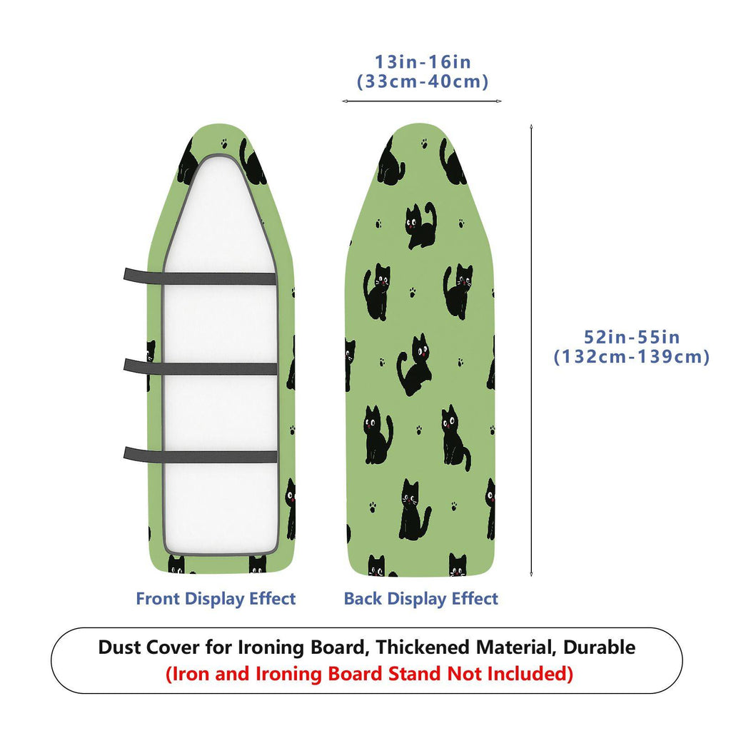 1-Piece Black Cat Paw Print  Ironing Board Cover, Universal Size, Without Board