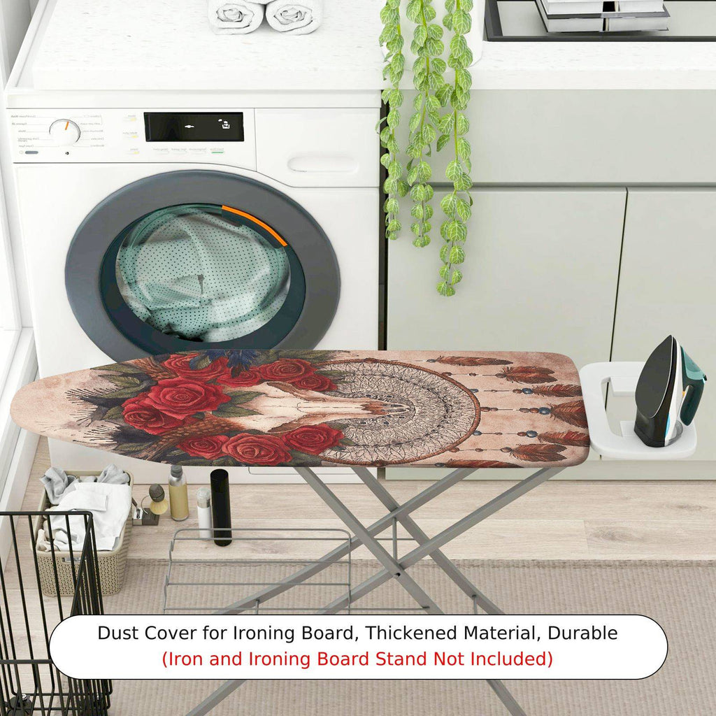 1-Piece Skull Flower Dreamcatcher  Ironing Board Cover, Universal Size, Without Board