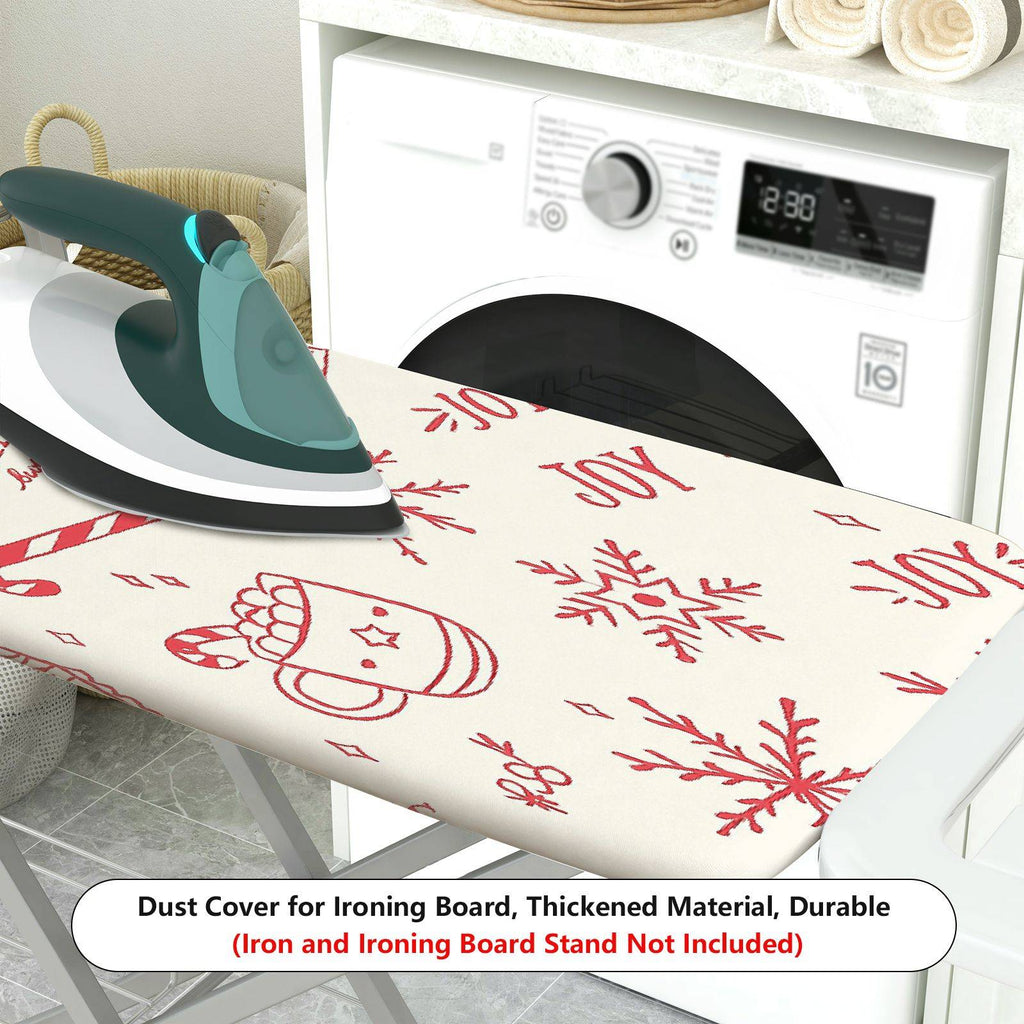 1-Piece Christmas Snowflake Candy Cane  Ironing Board Cover, Universal Size, Without Board