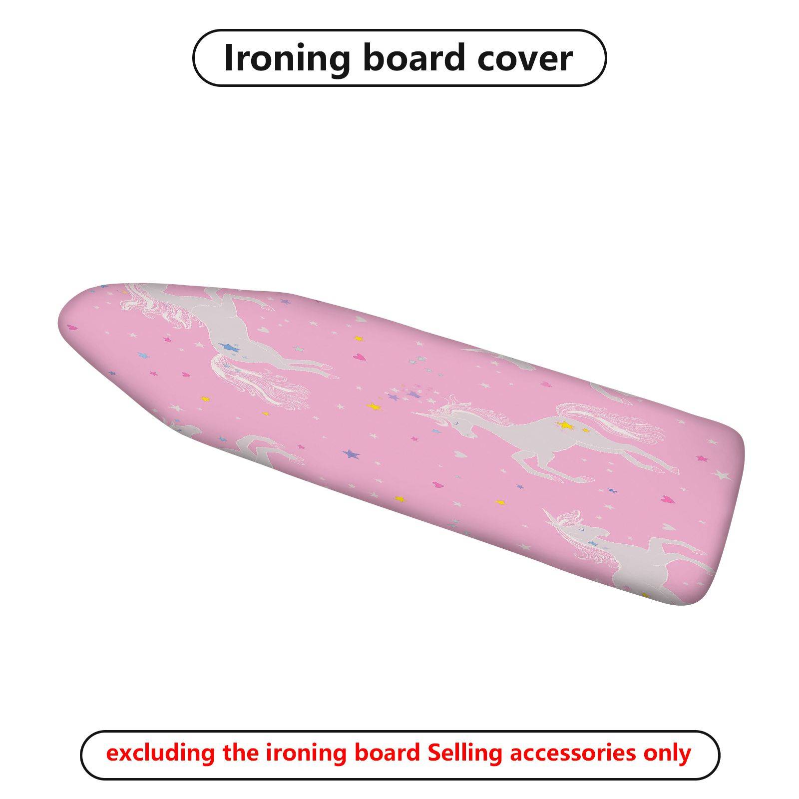 1-Piece Unicorn Pink Fantasy Star  Ironing Board Cover, Universal Size, Without Board