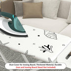 1-Piece Seaside Starfish Shell Coral  Ironing Board Cover, Universal Size, Without Board