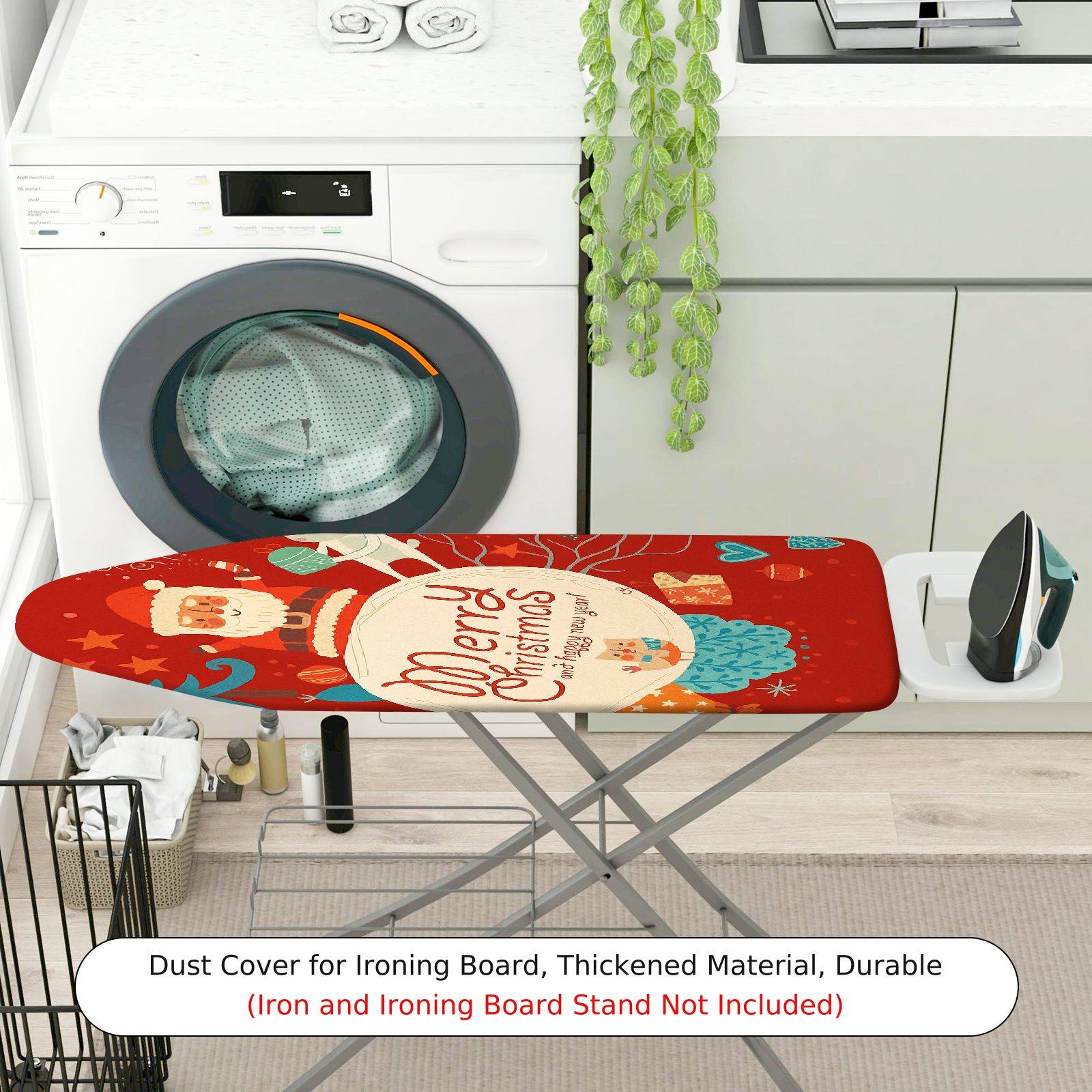 1-Piece Santa Claus Snowflakes Gifts  Ironing Board Cover, Universal Size, Without Board