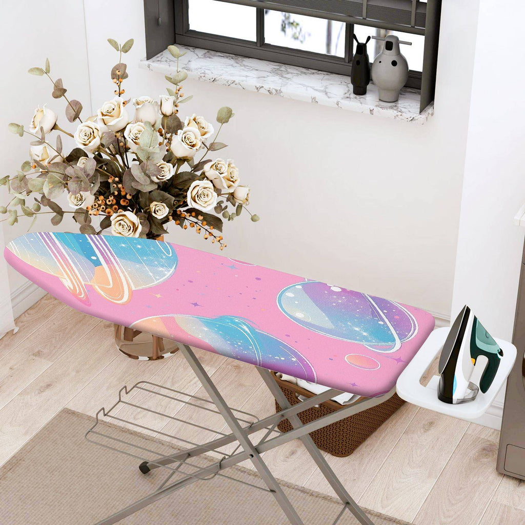 1-Piece Pink Galaxy Stars  Ironing Board Cover, Universal Size, Without Board