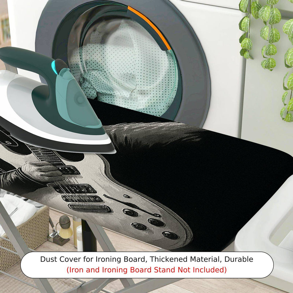 1-Piece Cat Guitar Rock  Ironing Board Cover, Universal Size, Without Board