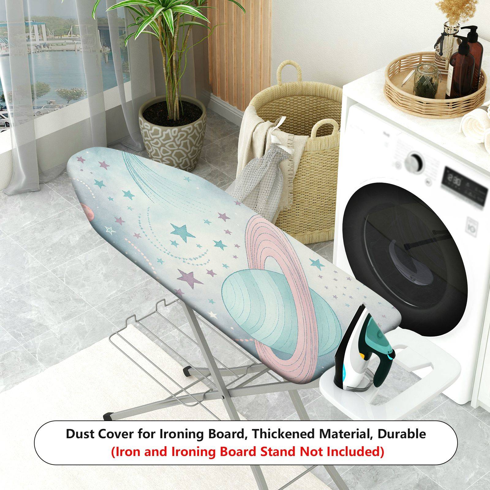 1-Piece Galaxy Star Planet  Ironing Board Cover, Universal Size, Without Board