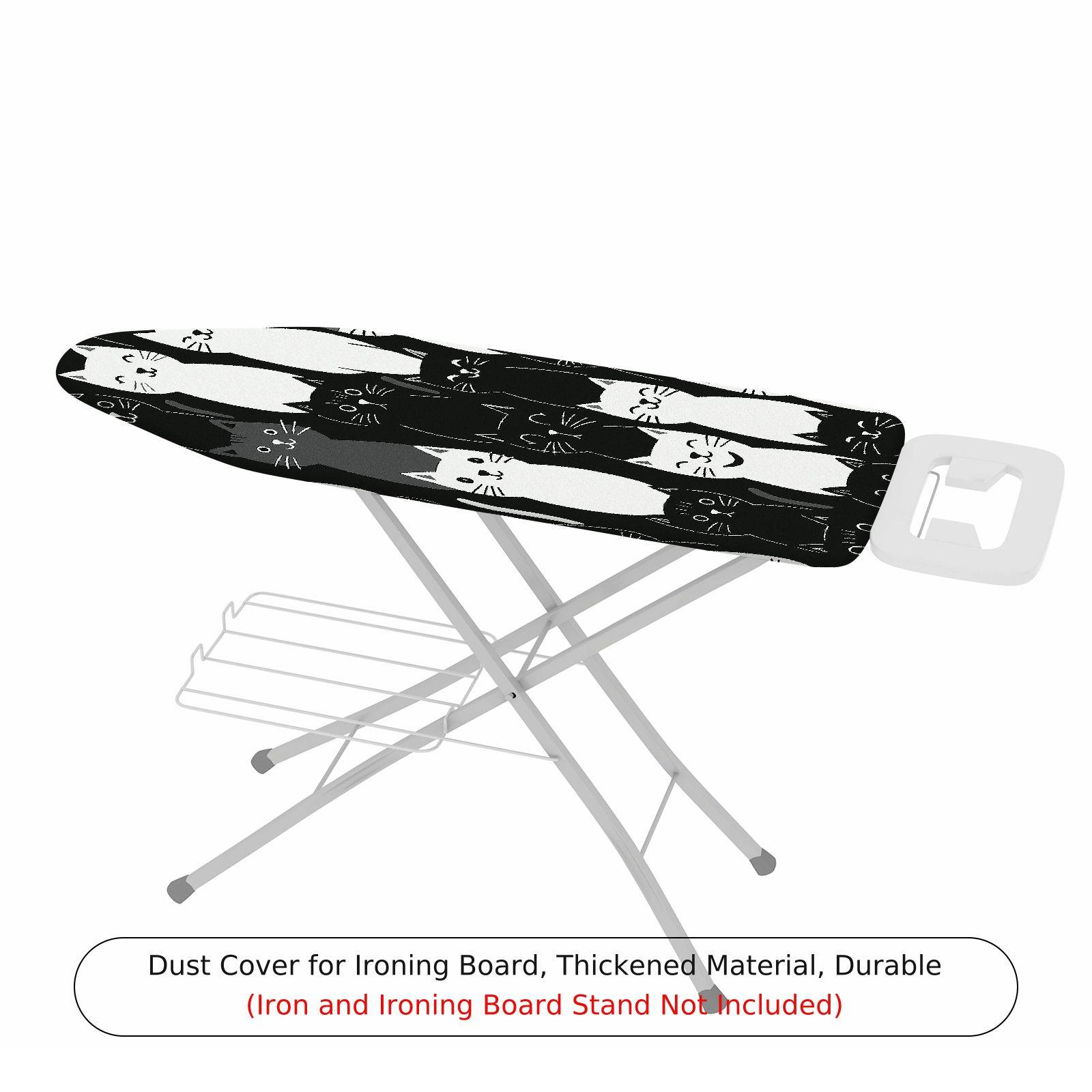 1-Piece Cat Pattern Black White  Ironing Board Cover, Universal Size, Without Board