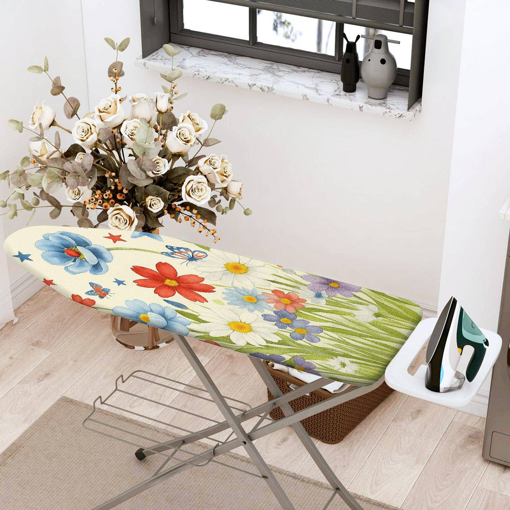 1-Piece Floral Star Butterfly  Ironing Board Cover, Universal Size, Without Board