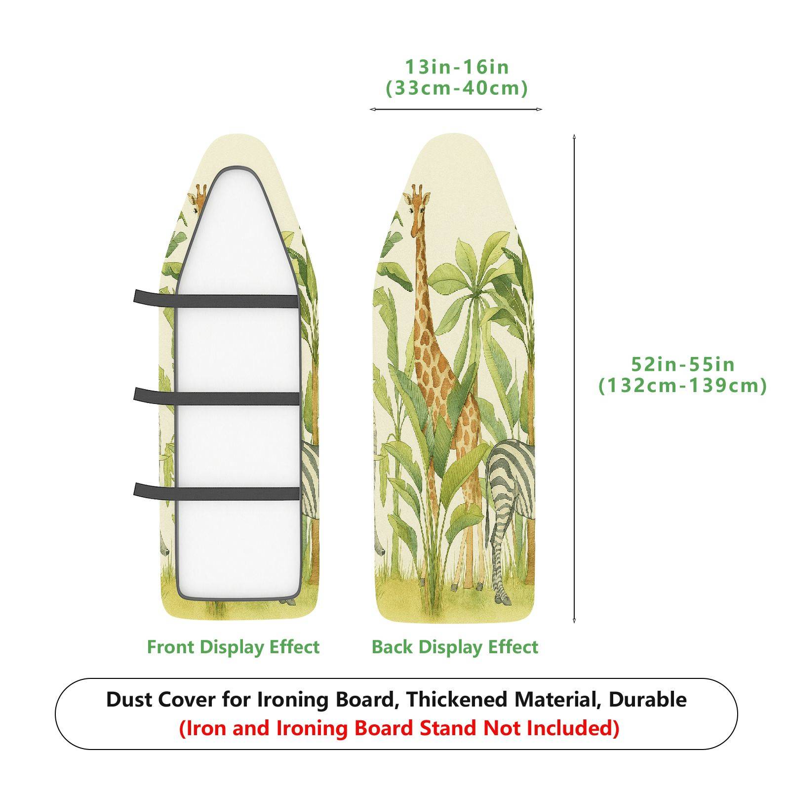 1-Piece Jungle Safari Animal  Ironing Board Cover, Universal Size, Without Board
