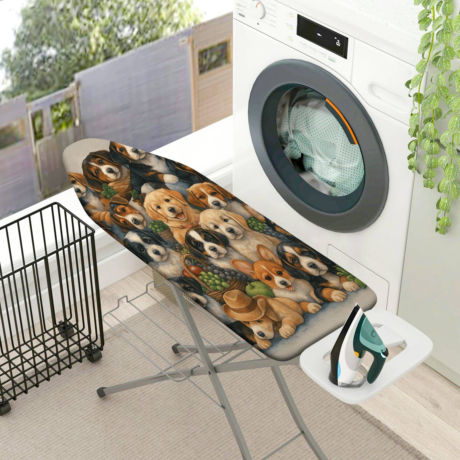 1-Piece Dogs Animals  Ironing Board Cover, Universal Size, Without Board