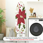 1-Piece Christmas Poinsettia Festive  Ironing Board Cover, Universal Size, Without Board