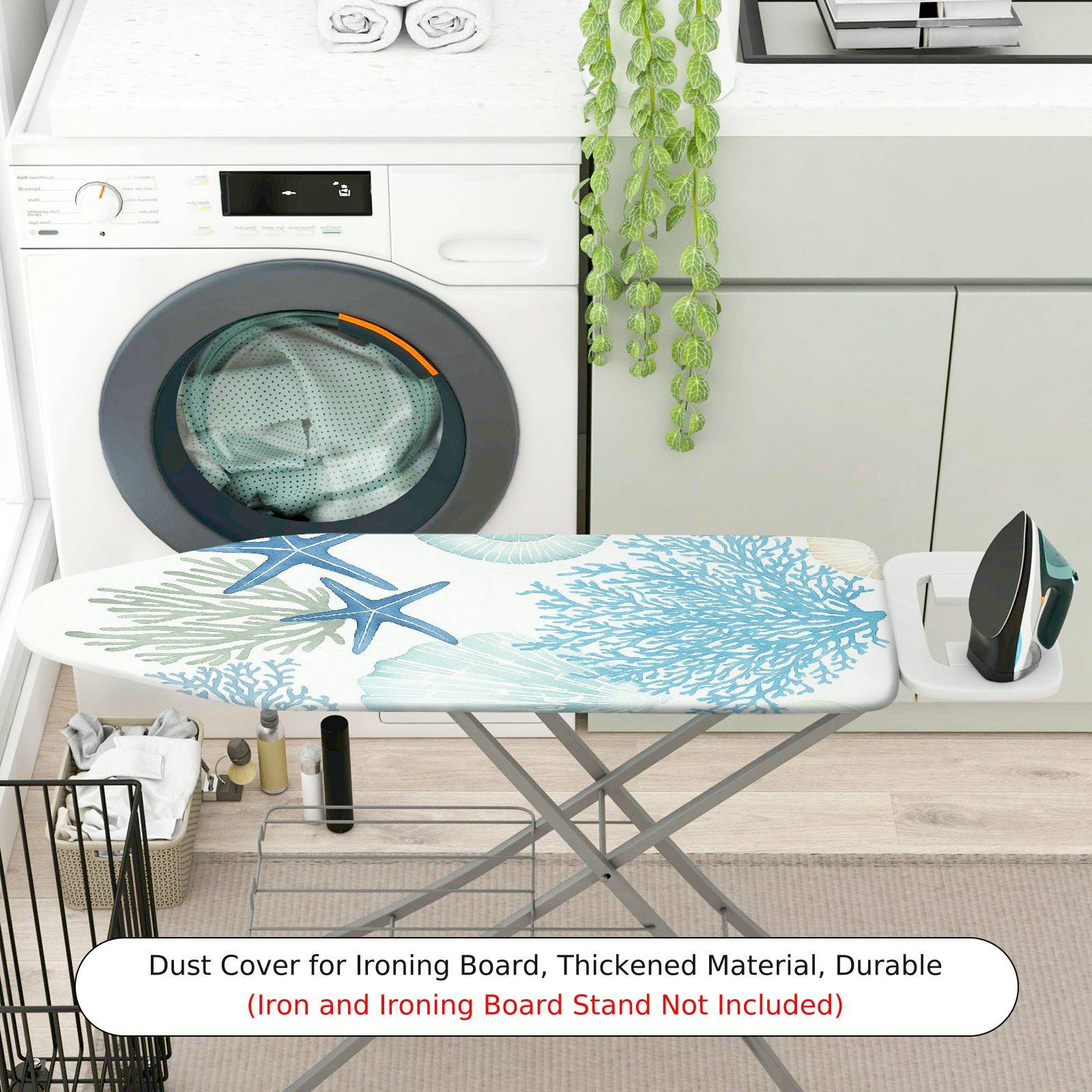 1-Piece Sea Shell Starfish Coral  Ironing Board Cover, Universal Size, Without Board