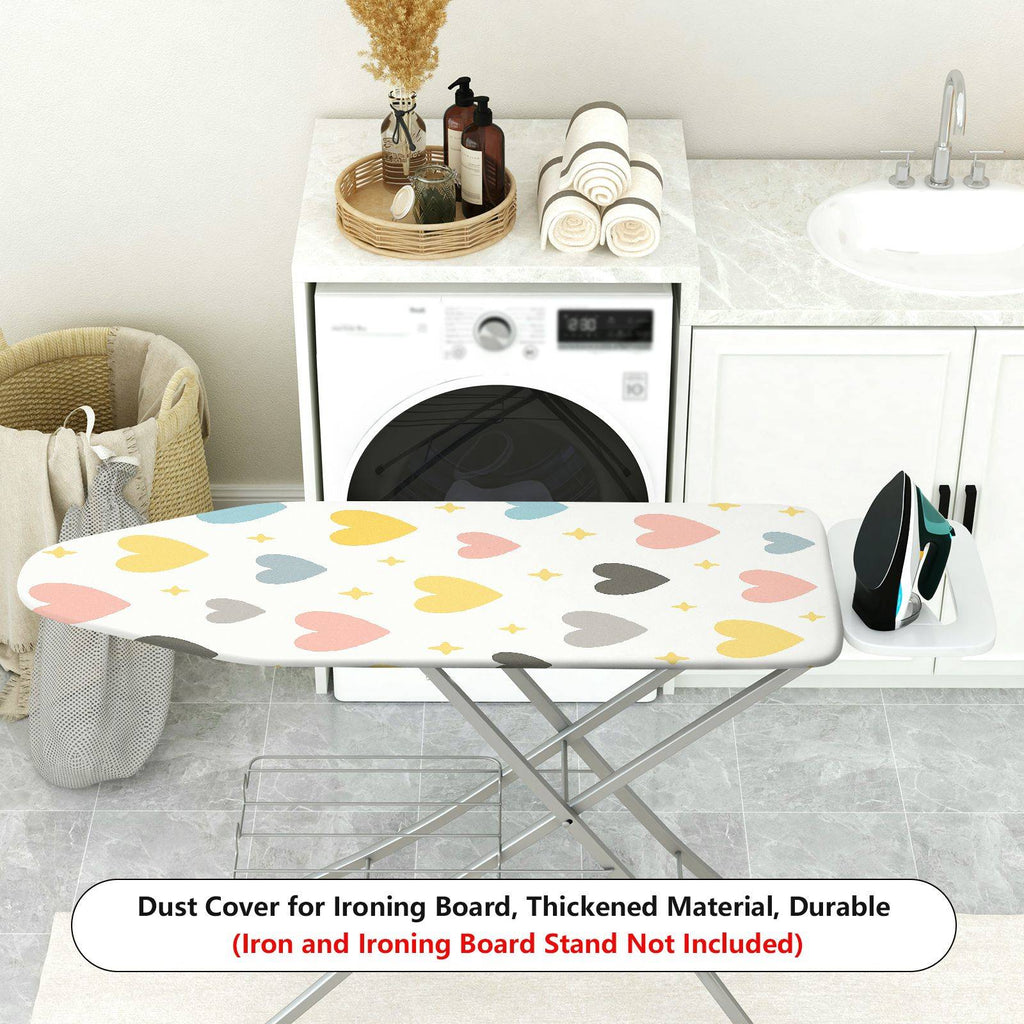 1-Piece Heart Star Pattern Pastel Design  Ironing Board Cover, Universal Size, Without Board