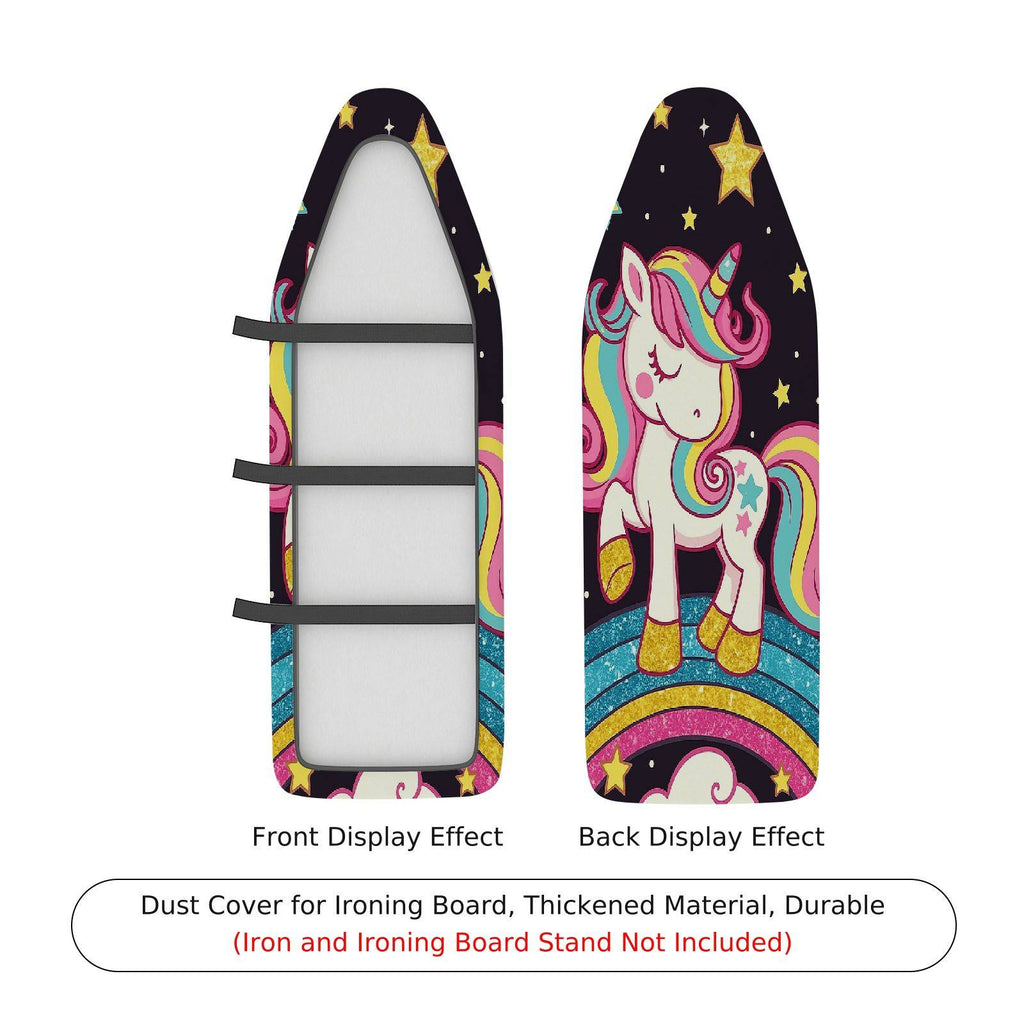 1-Piece Unicorn Rainbow Star  Ironing Board Cover, Universal Size, Without Board