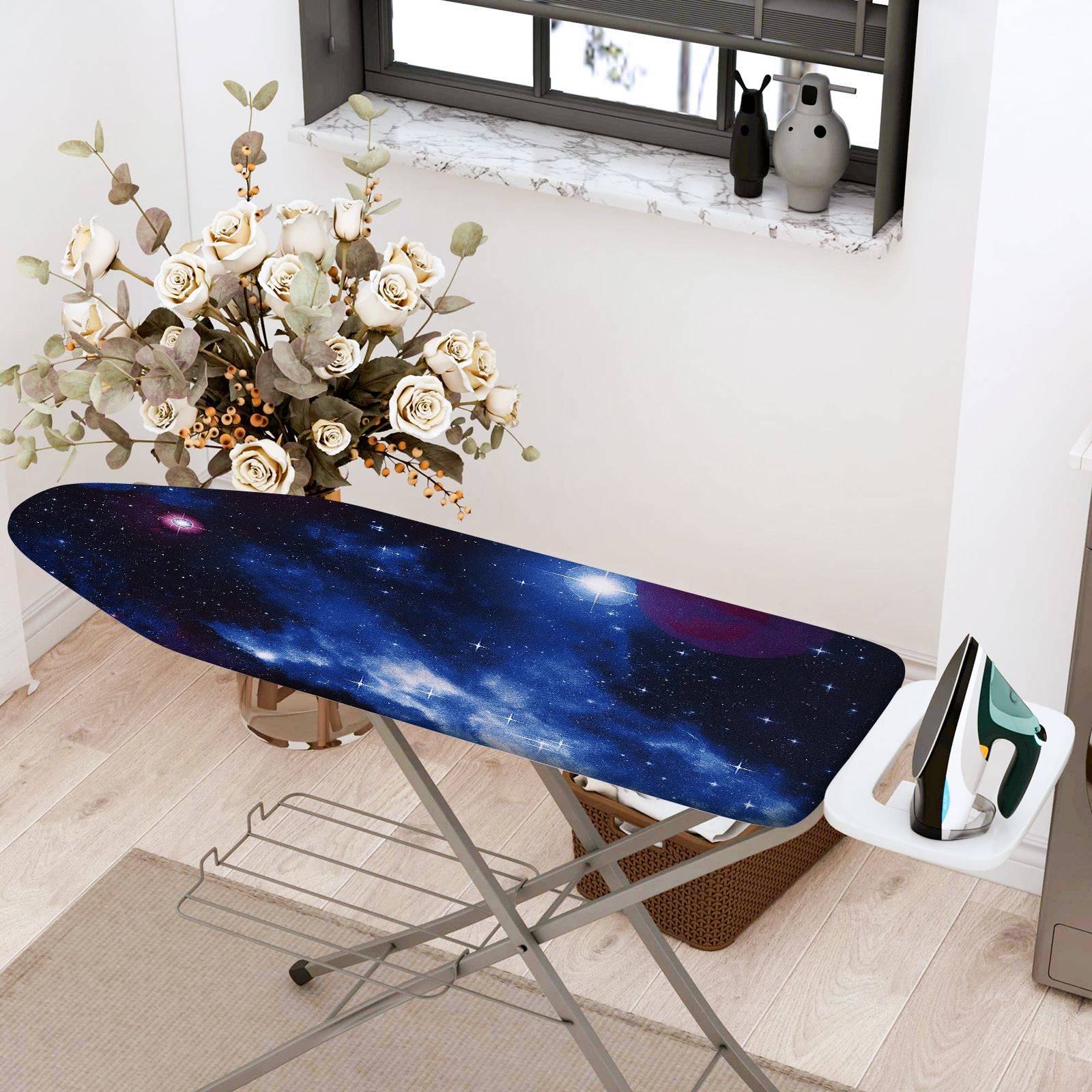 1-Piece Galaxy Starry Night Sky  Ironing Board Cover, Universal Size, Without Board