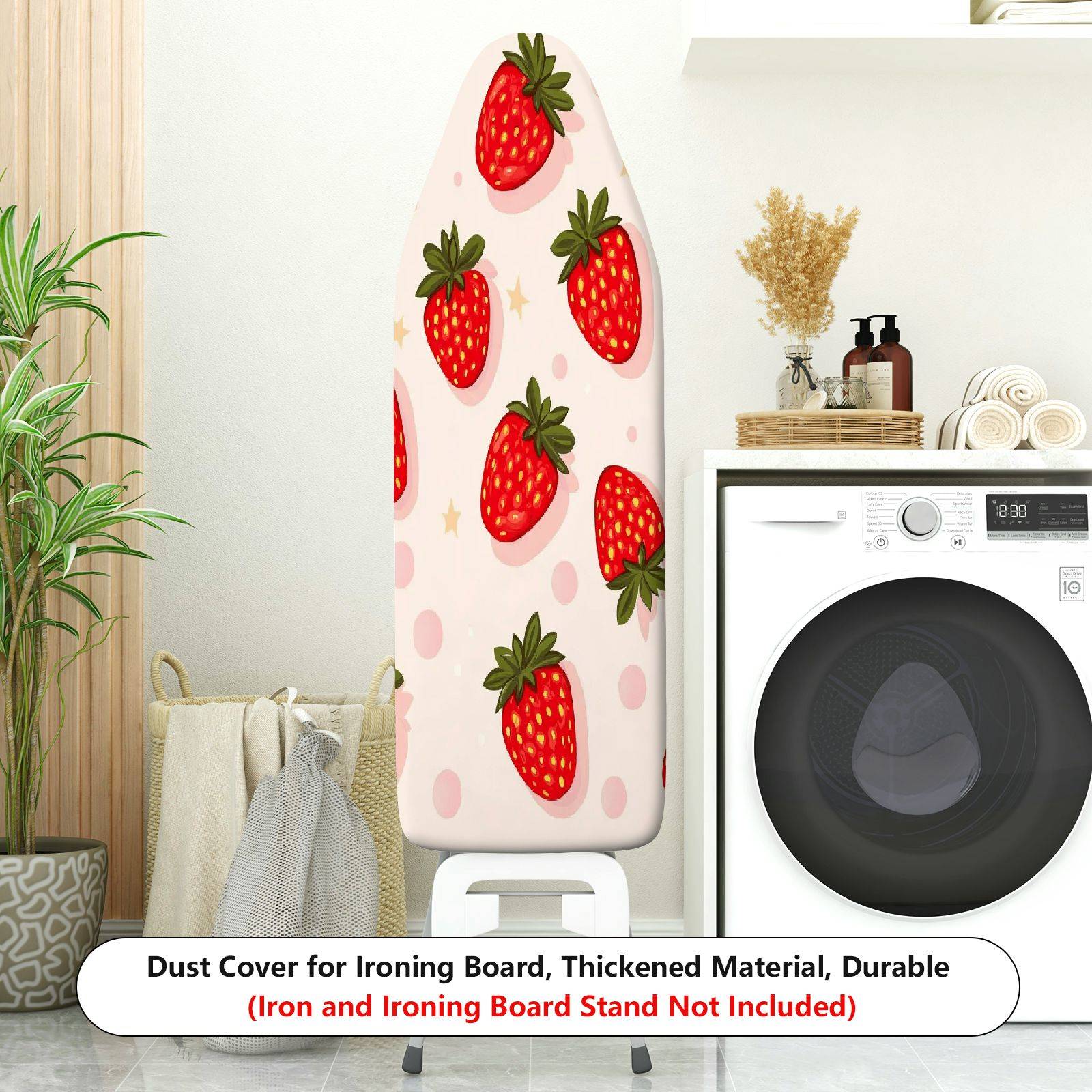 1-Piece Strawberry Pink Star  Ironing Board Cover, Universal Size, Without Board