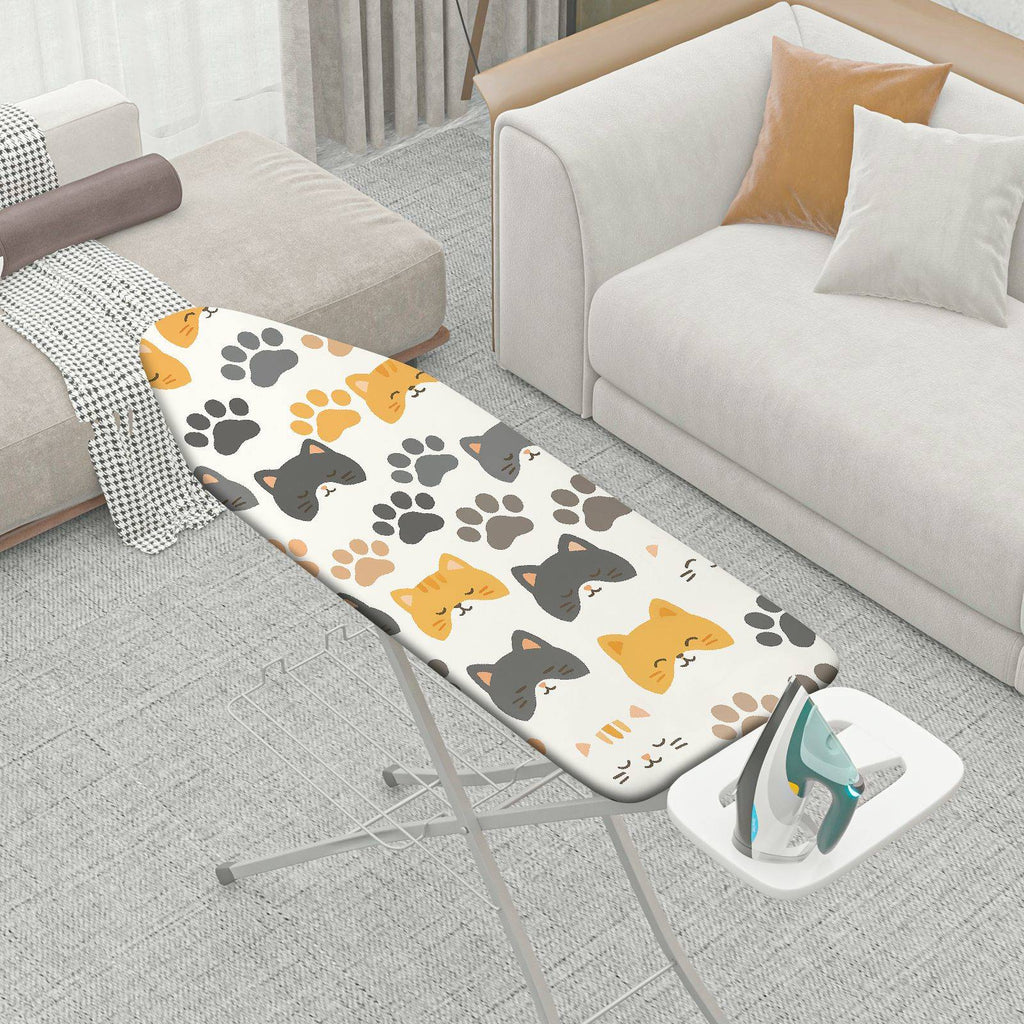 1-Piece Cat Paw Print  Pattern  Ironing Board Cover, Universal Size, Without Board