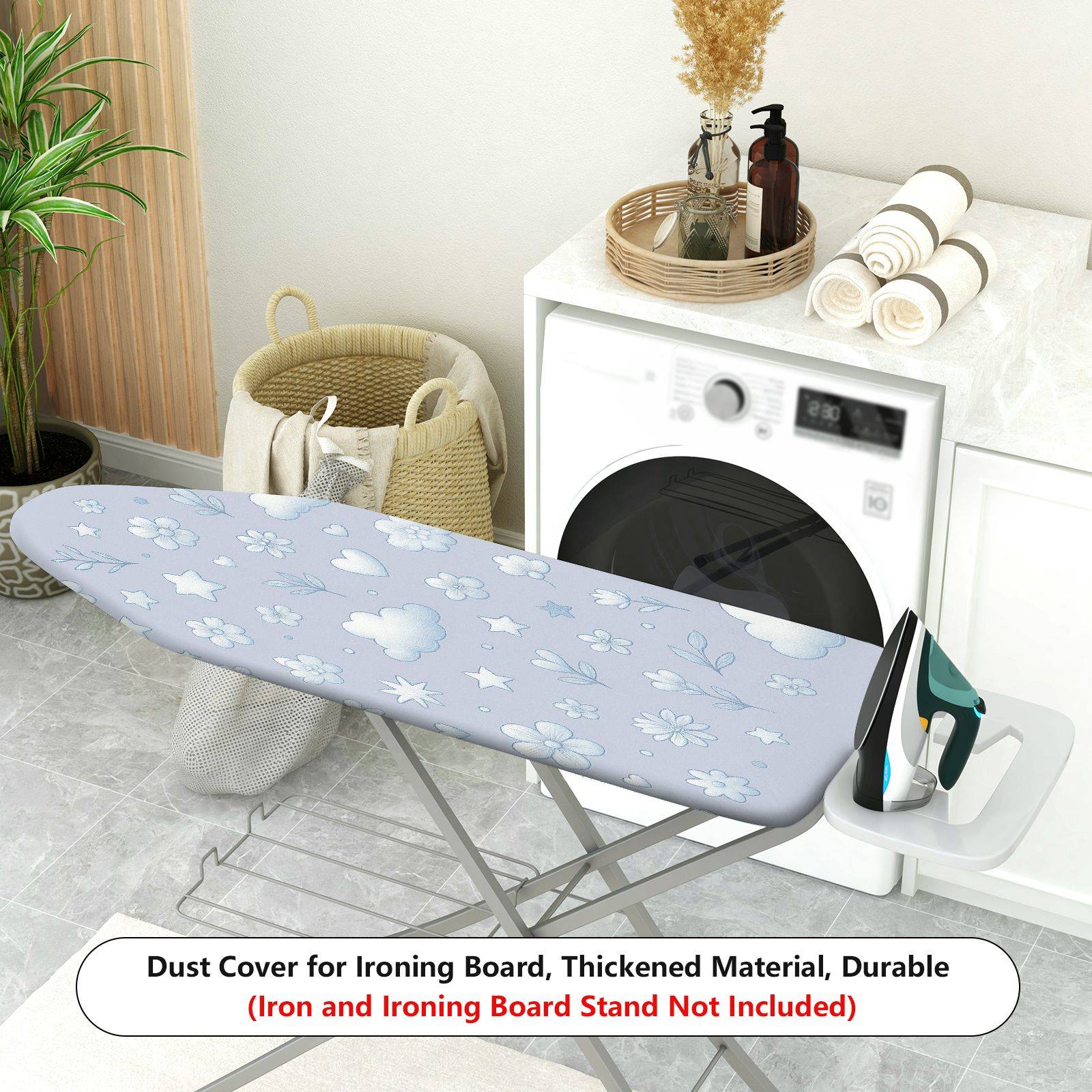 1-Piece Floral Cloud Star  Ironing Board Cover, Universal Size, Without Board