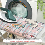 1-Piece Cat Unicorn Rainbow  Ironing Board Cover, Universal Size, Without Board