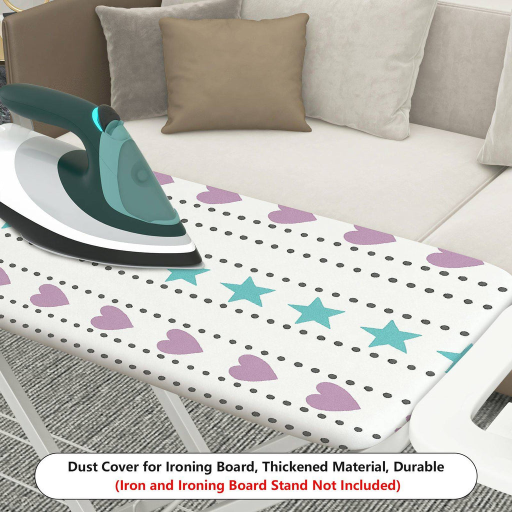 1-Piece Heart Star Striped  Ironing Board Cover, Universal Size, Without Board
