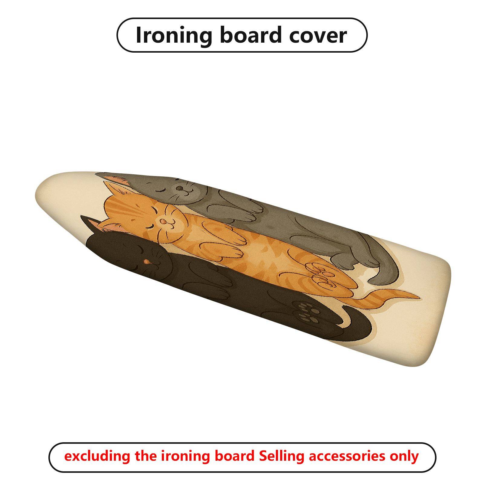 1-Piece Cat Kitten Feline  Ironing Board Cover, Universal Size, Without Board