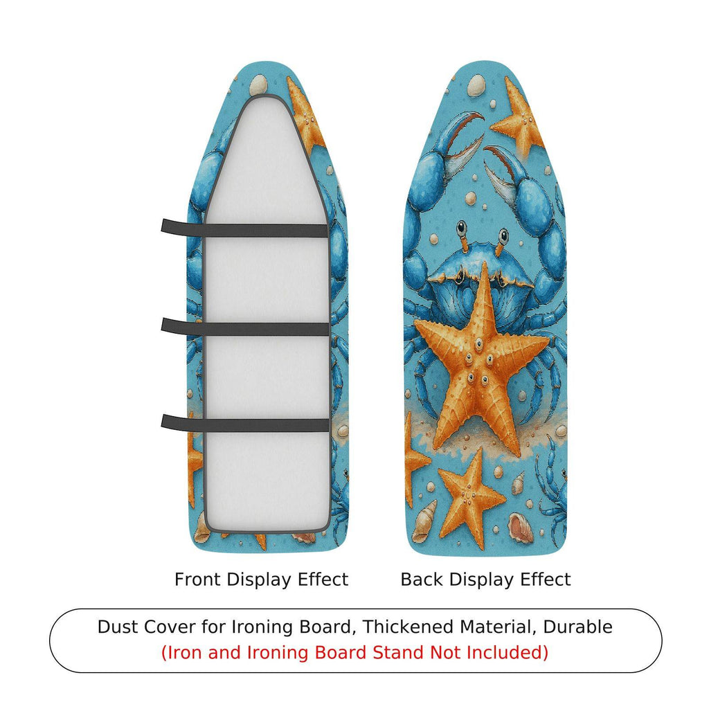 1-Piece Sea Crab Starfish Marine  Ironing Board Cover, Universal Size, Without Board