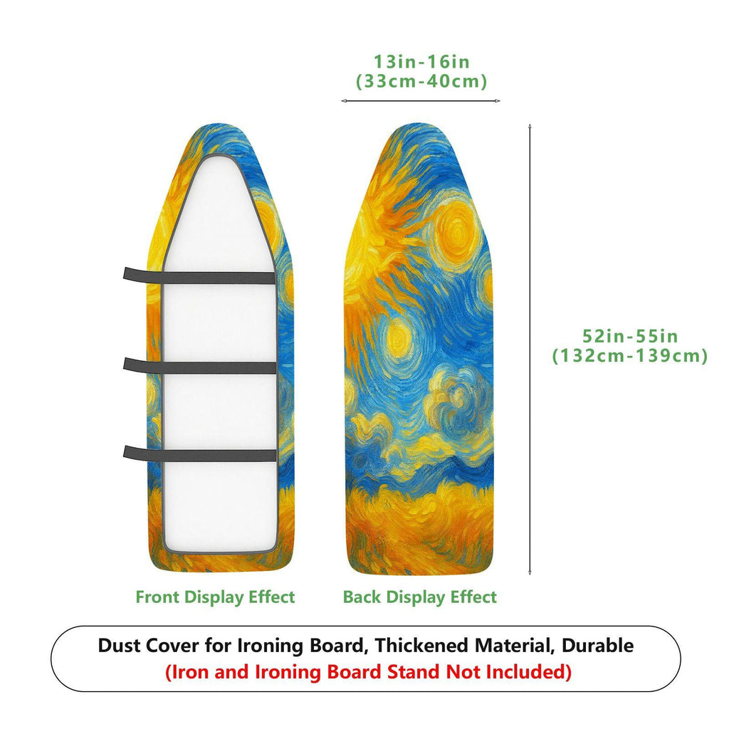 1-Piece Starry Night Van Gogh Painting Print Art  Ironing Board Cover, Universal Size, Without Board