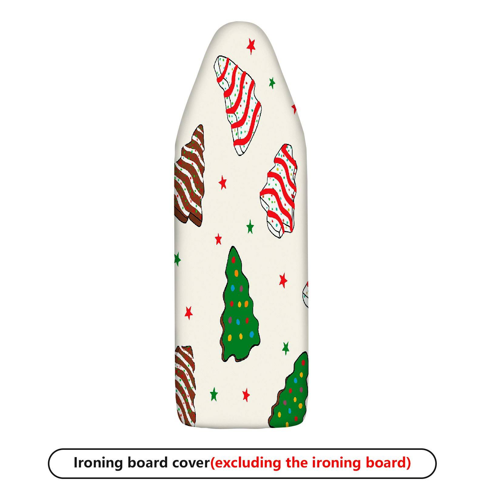 1-Piece Christmas Tree Bell Star  Ironing Board Cover, Universal Size, Without Board