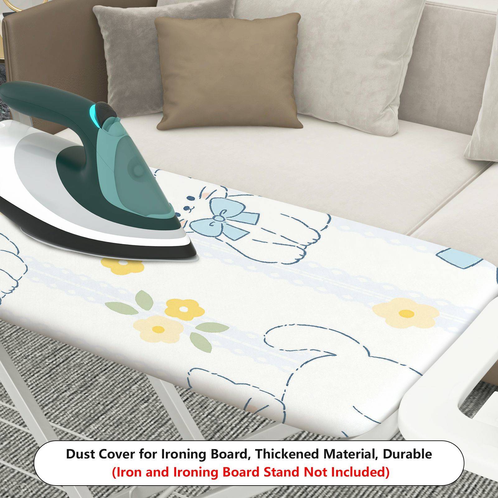 1-Piece Cat Flower  Ironing Board Cover, Universal Size, Without Board