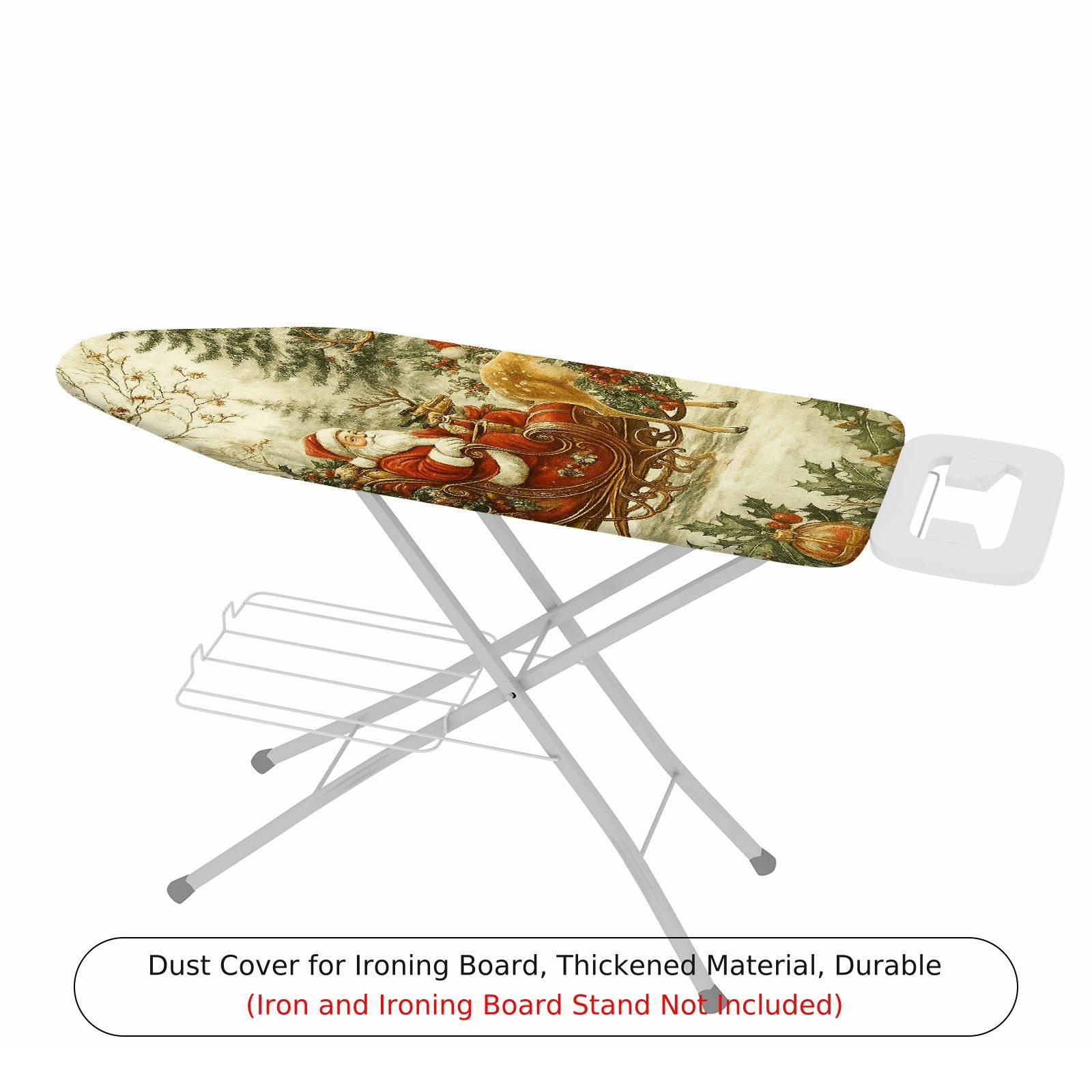 1-Piece Santa Claus Sleigh Reindeer Christmas  Ironing Board Cover, Universal Size, Without Board