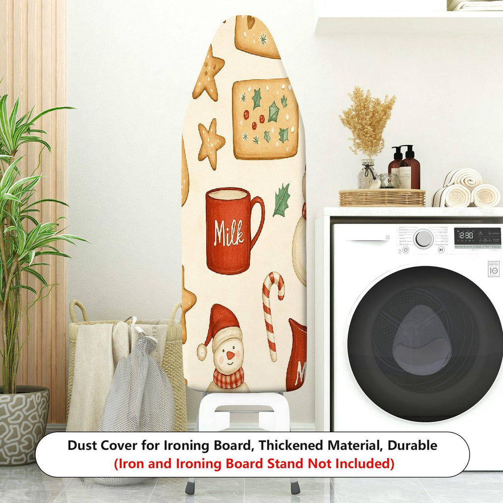 1-Piece Christmas Snowman Cookie Holiday  Ironing Board Cover, Universal Size, Without Board