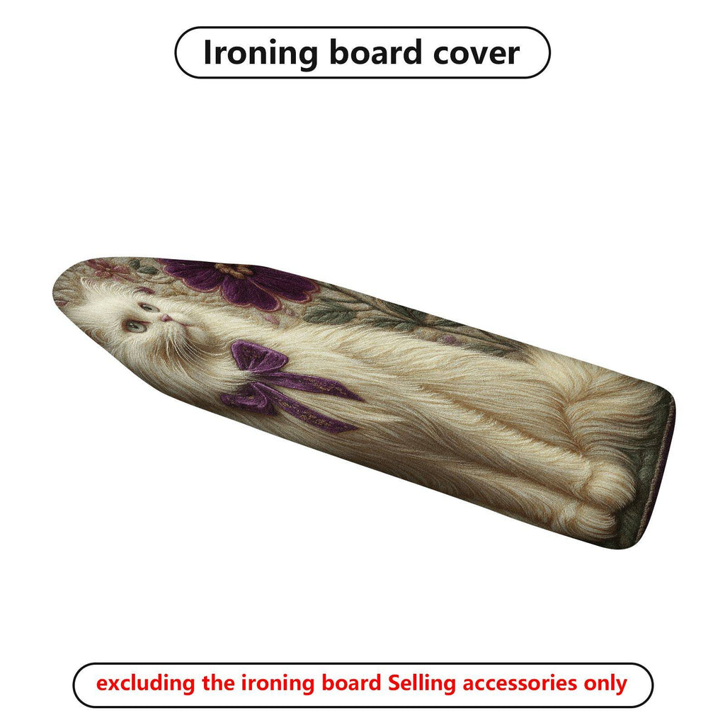 1-Piece Cat Floral Bow  Ironing Board Cover, Universal Size, Without Board