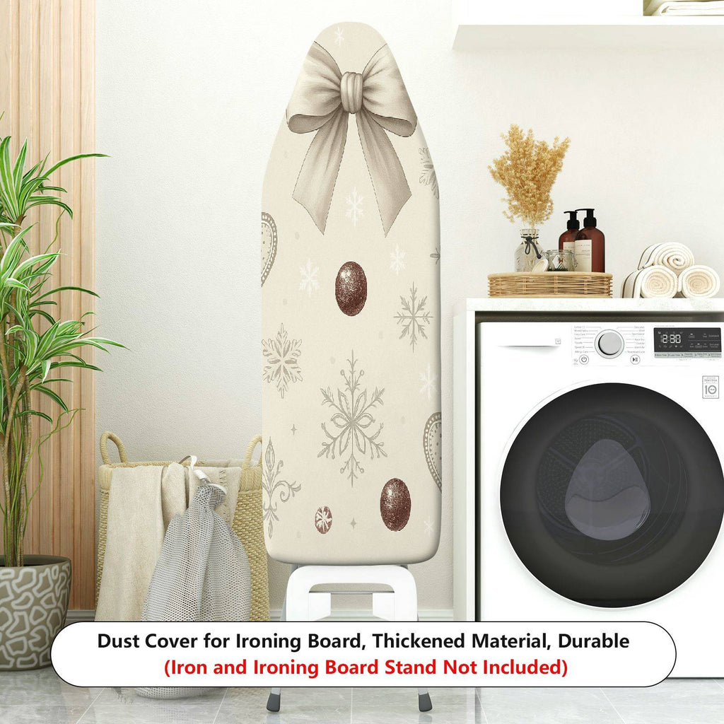 1-Piece Christmas Bow Snowflake  Ironing Board Cover, Universal Size, Without Board