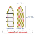 1-Piece Checkered Colorful Christmas  Ironing Board Cover, Universal Size, Without Board