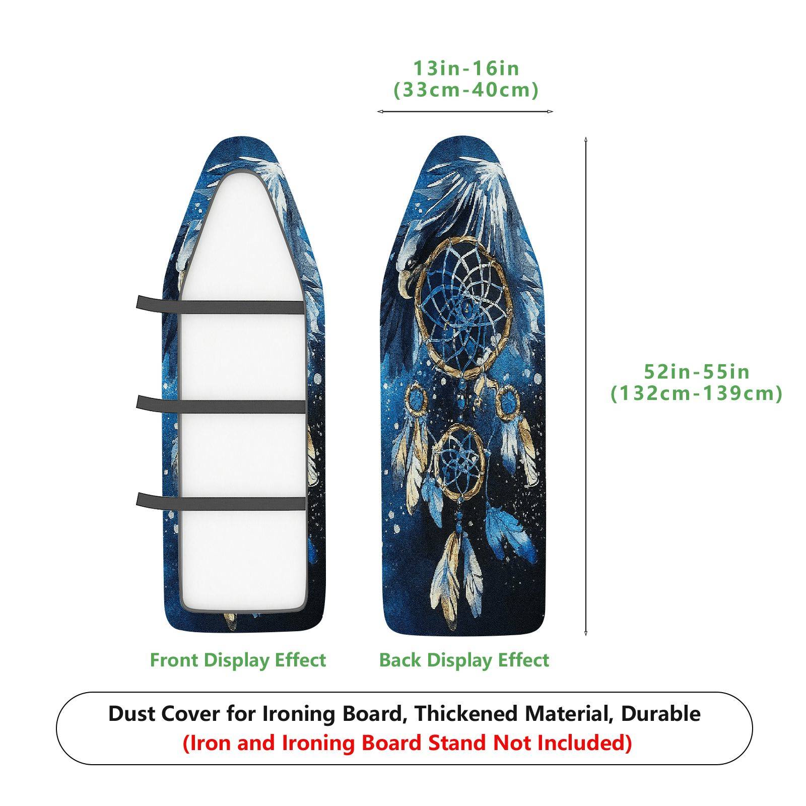 1-Piece Dreamcatcher Feathers Night  Ironing Board Cover, Universal Size, Without Board