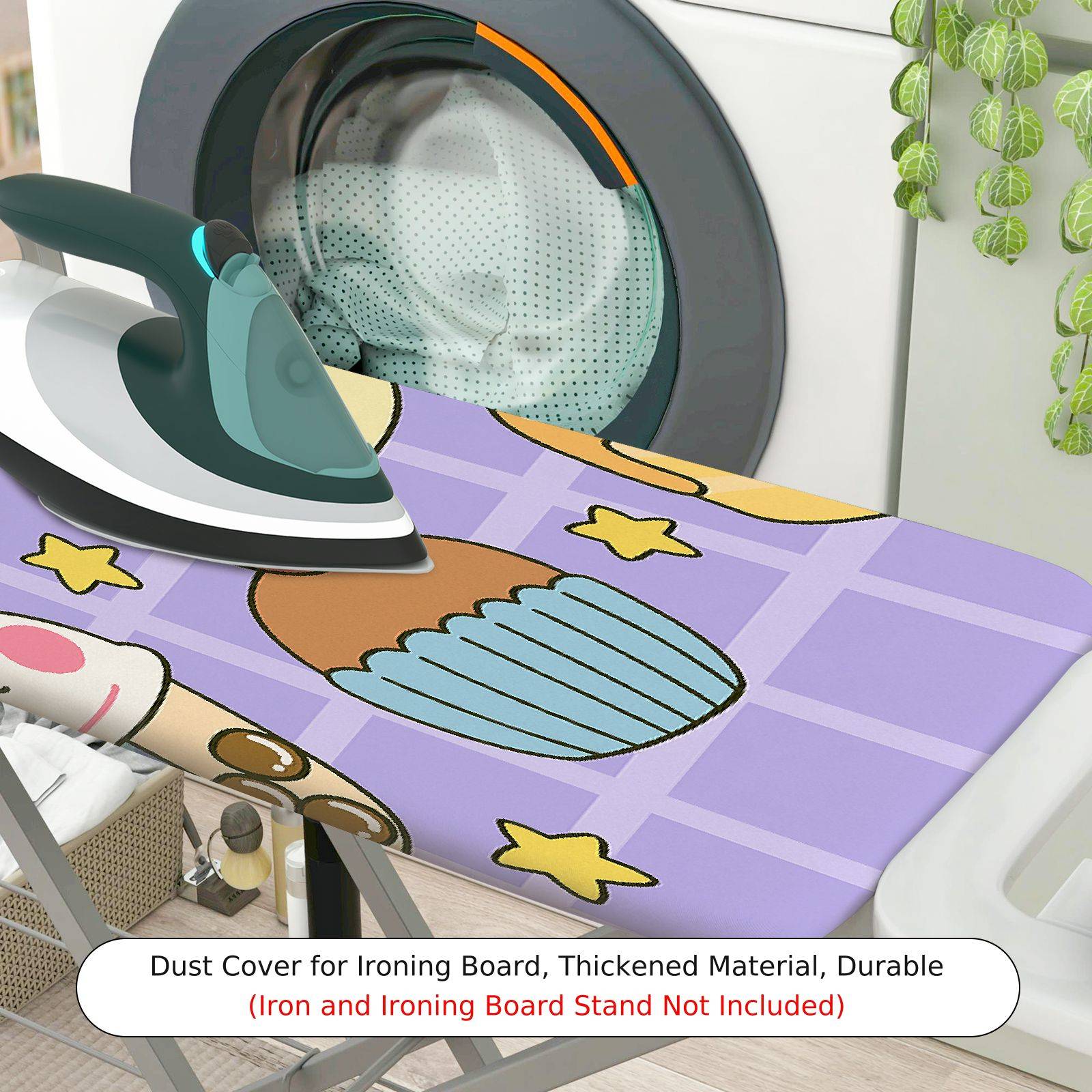 1-Piece Cupcake Cat Star  Ironing Board Cover, Universal Size, Without Board