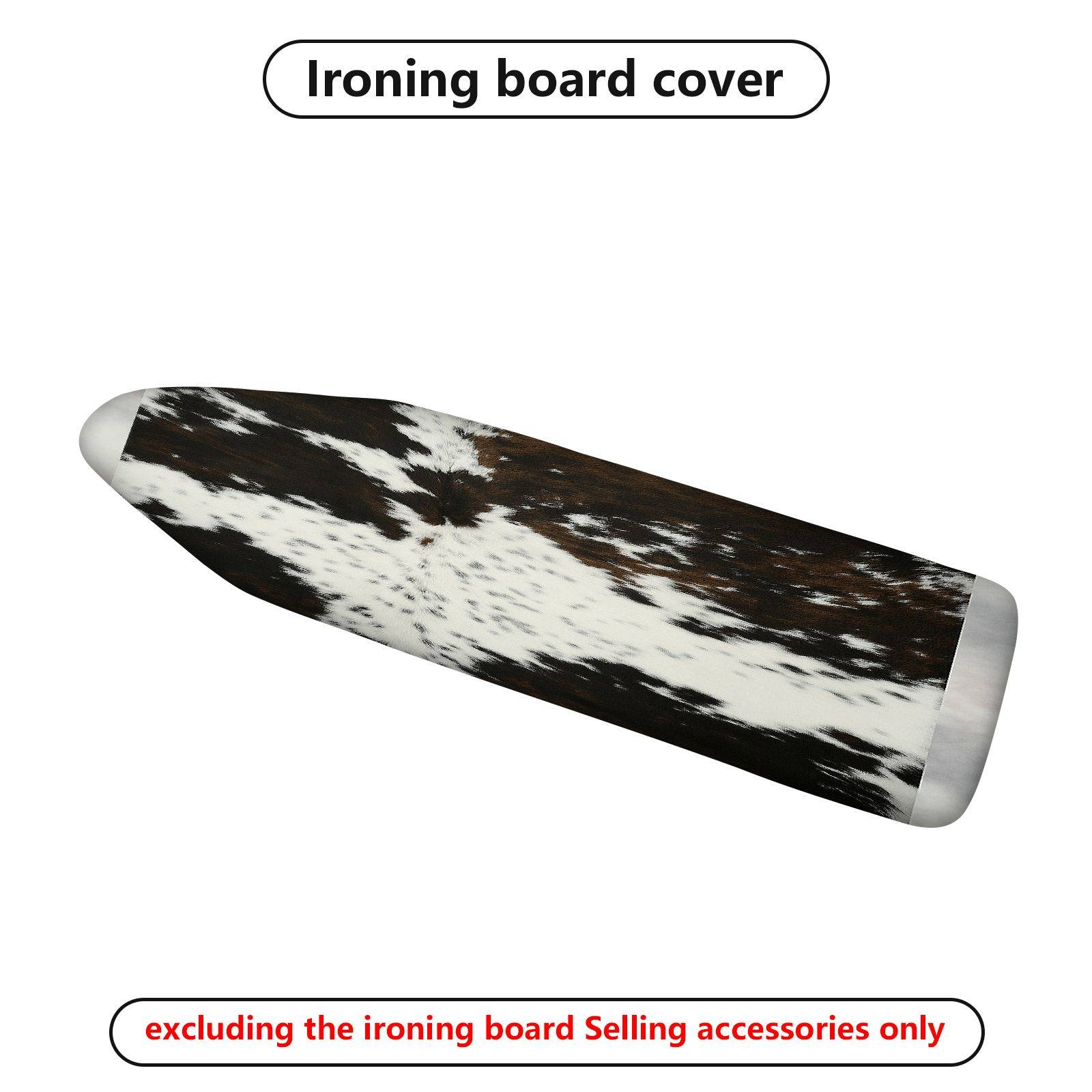 1-Piece Animal Print Faux Fur Black And White  Ironing Board Cover, Universal Size, Without Board