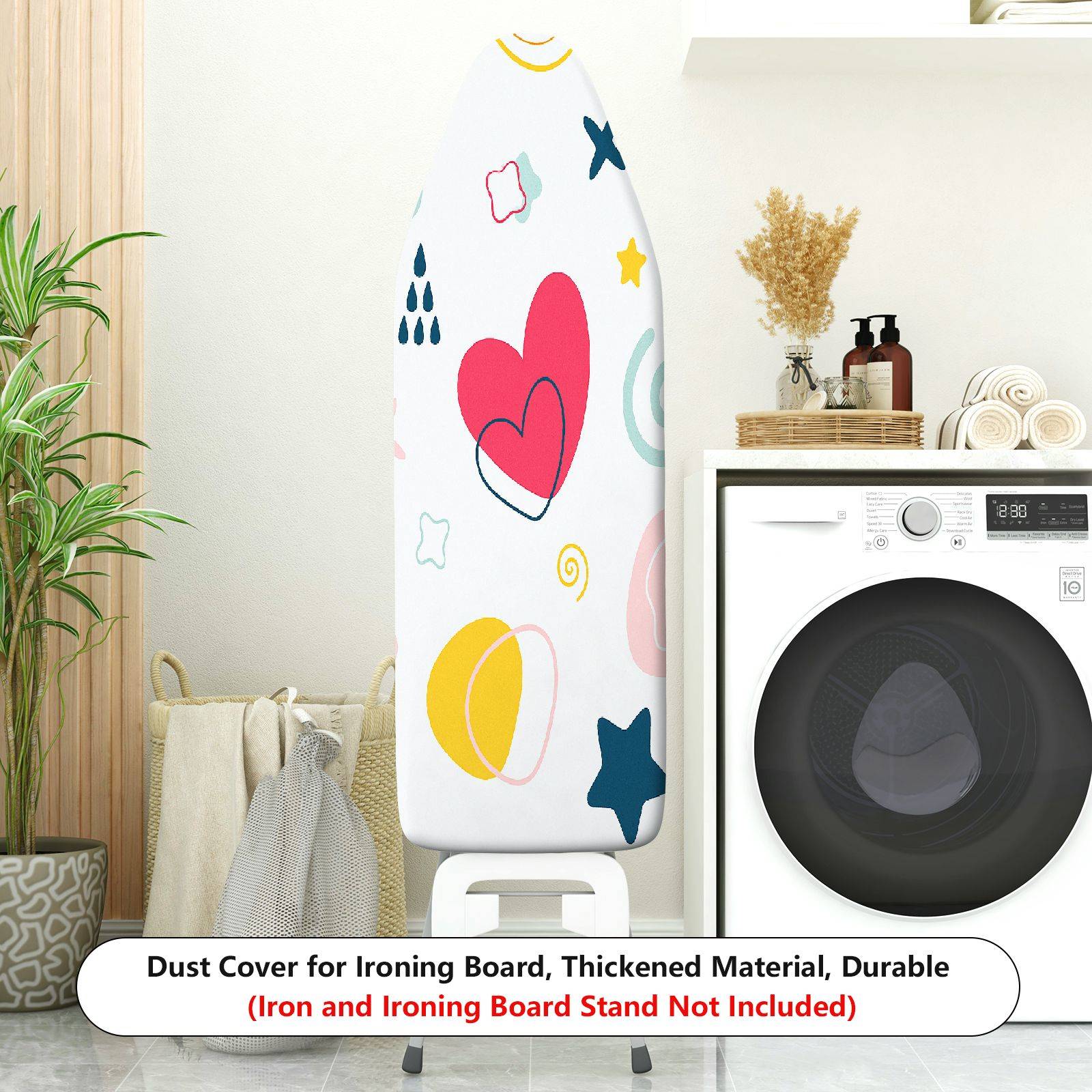 1-Piece Heart Star Abstract  Ironing Board Cover, Universal Size, Without Board